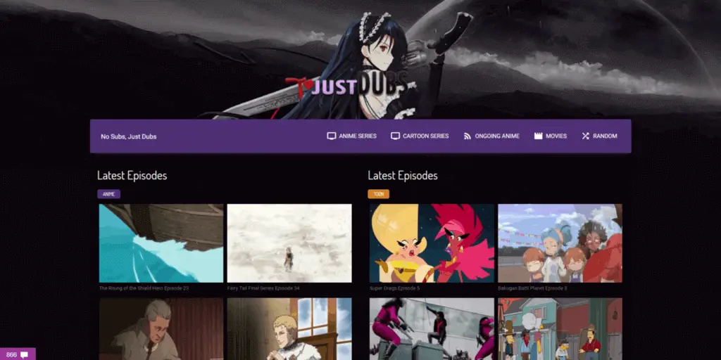 JustDubs Alternatives to watch dubbed anime for free