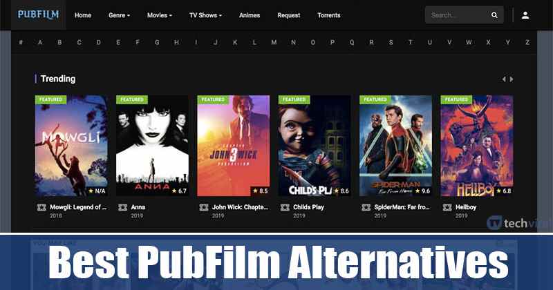 PubFilm alternatives to watch movies online for free