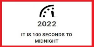 Doomsday Clock 100 Seconds to Midnight